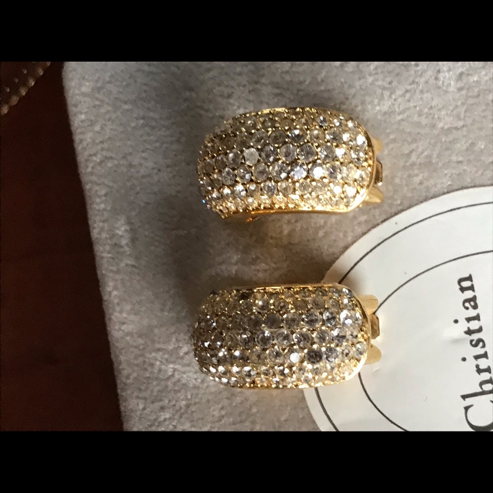 Vintage Christian Dior Swarovski crystal earrings - Picture 2 of 8